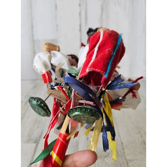 Vintage folk art childs toy tribal dancing people music - Picture 5 of 11